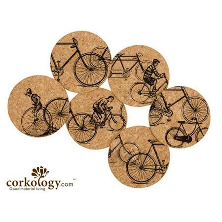 CORKOLOGY Bicycles Cork Coaster Sets 390